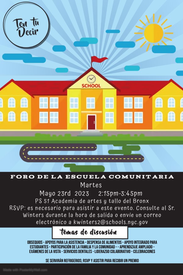 Community Forum Flyer Spanish