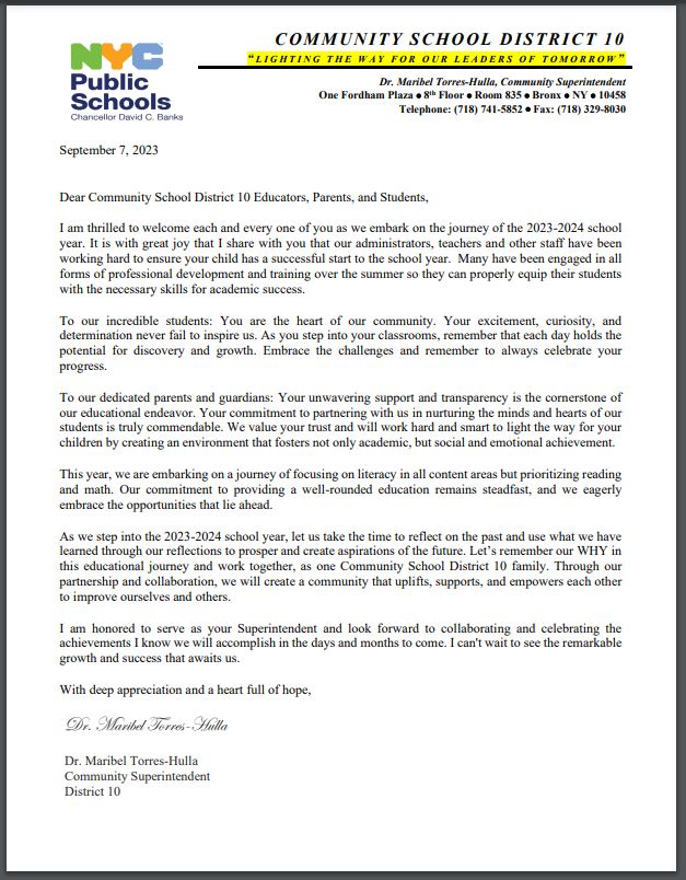 Welcome Back English